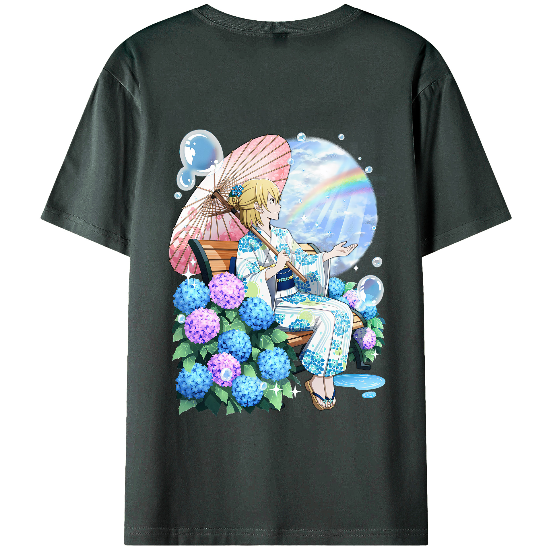 （画像用） 文豪ストレイドッグス Bungo Stray Dogs 綿100％ メンズ半袖Tシャツ（バックプリント） 通気性
